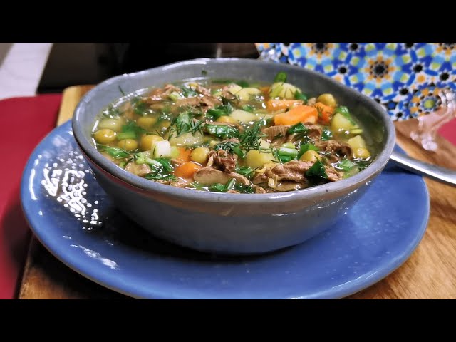 Суп с куриными сердечками