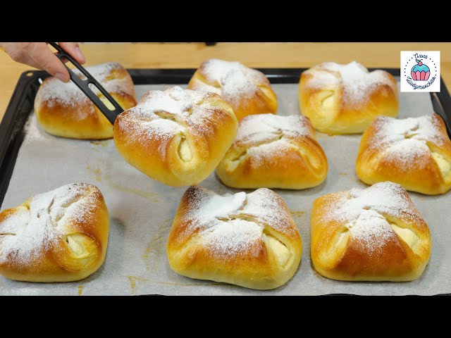 Булочки Венгерские ватрушки воздушные конвертики с сочной творожной начинкой, рецепт
