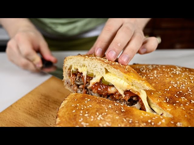 Пирог Чизбургер. Много мяса и сыра! Идеальная начинка для пирога