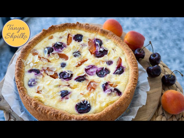 Шикарный Творожный Пирог с Абрикосами и Черешней | Apricot and Cherry Pie | Tanya Shpilko от Таня Шп