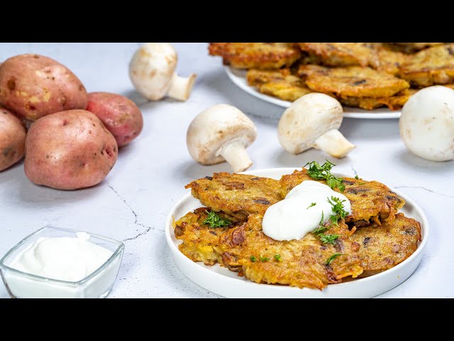 Картофельные драники: СТАРИННЫЙ бабушкин рецепт с грибами без яиц, хоть на ужин хоть на обед от Сибирячка готовит