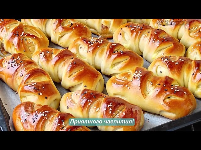 Булочки на кефире с яблочным повидлом! Холодное сдобное тесто для булочек от Вкусные Рецепты Алёнки