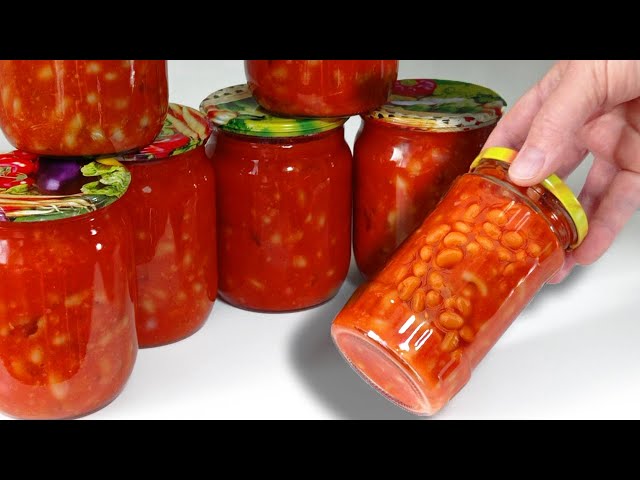 Съедаем банку за раз и мяса не нужно! Фасоль в томатном соусе на зиму, без стерилизации от  Татьяна Огородница
