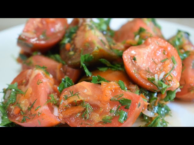 За уши не оттащишь, так ВКУСНО! ЗАКУСКА из помидор за 10 минут! Готовится ОЧЕНЬ ПРОСТО от Щи да Каша