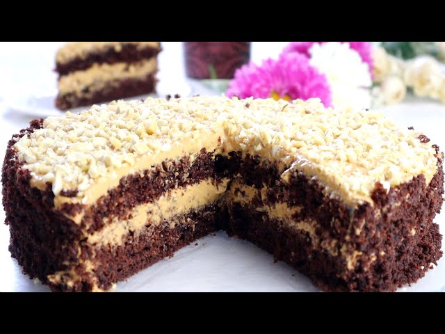 Торт Три Стакана! Сочный, не нуждается в пропитке!Неожиданно Вкусно и Быстро без миксера, без весов от Вика-Простые Рецепты