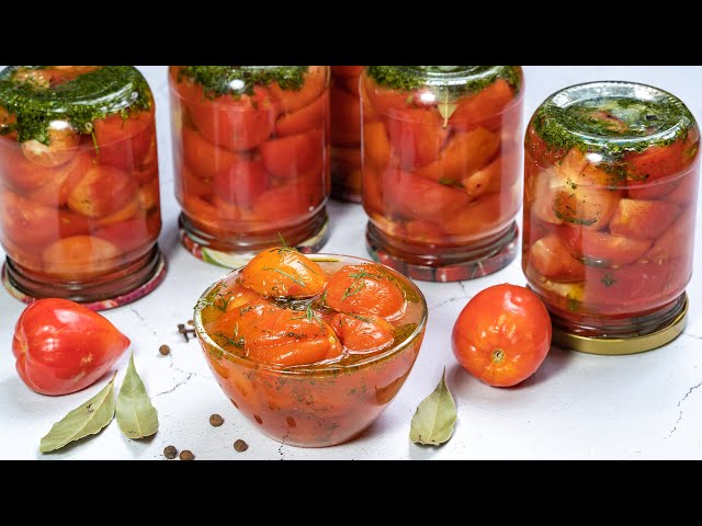 МОЛНИЯ - салат на зиму из помидор без стерилизации! Вкусней чем маринованные помидоры на зиму от Сибирячка готовит