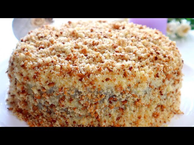 Без раскатки коржей! Нежный,как Пух! Медовик с лимонным кремом. Домашний простой торт от Вика-Простые Рецепты