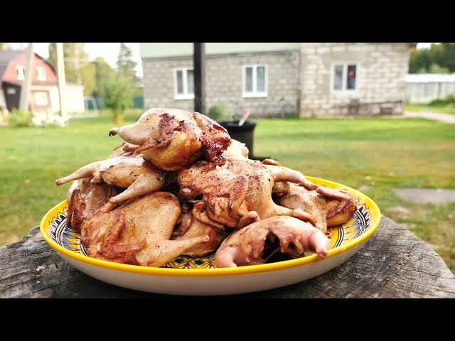 Мясо перепелов по-грузински в казане на костре от Сеня в деле