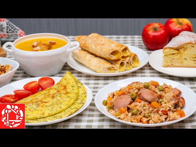Готовлю МЕНЮ НА ЦЕЛЫЙ ДЕНЬ! Омлет, суп, шарлотка, лаваш и рис с овощами от Оксана Пашко (Готовим с Оксаной Пашко)