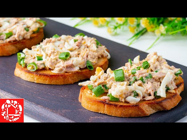 Когда гости на пороге! Быстрые и Вкусные Гренки с Тунцом от Оксана Пашко (Готовим с Оксаной Пашко)