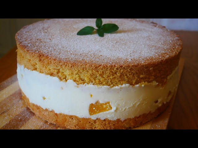 Торт с ТВОРОЖНЫМ СУФЛЕ и КУСОЧКАМИ ПЕРСИКА от Готовим с ЛЮБОВЬЮ