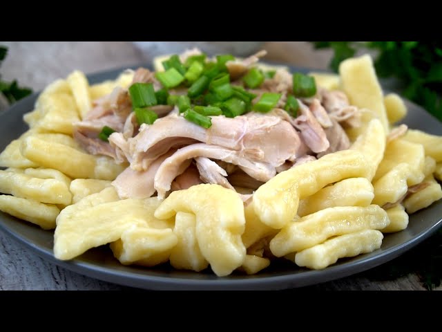 Галушки с мясом и кисель с малиной от  Калнина Наталья