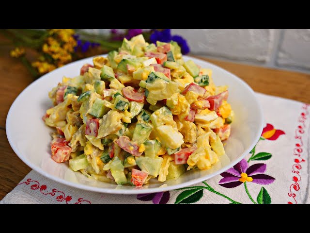 Вкусный салат из рыбных консервов от Вкусно Просто и Доступно