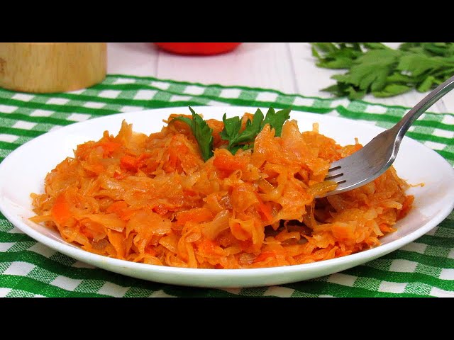 Тушёная капуста на сковородке от Вкусные идеи от Натали