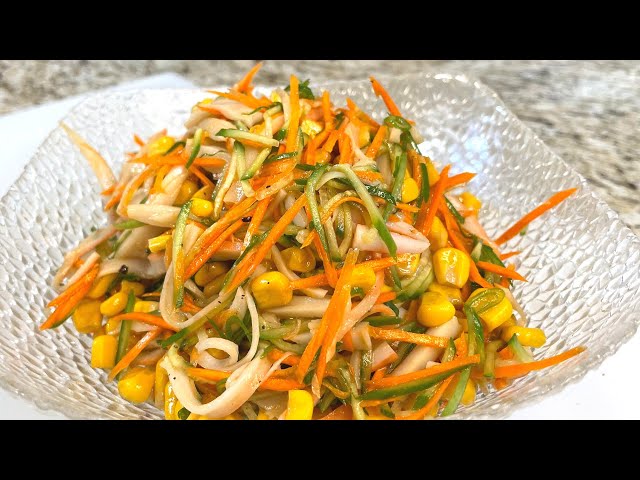 Вкусный крабовый салат от Рецепты в гостях у Вани