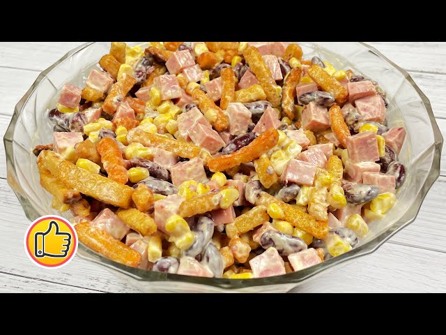 Смачний салат з сухариками і ковбасою от Канал ВО! Простые Рецепты