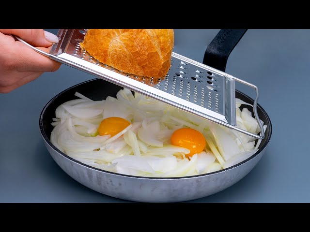 Вкусный тарт из лука и хлеба на сковороде от Аппетитно ТВ