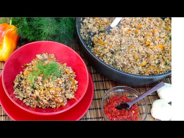 Гречка по купечески с овощами и фаршем от Простые рецепты