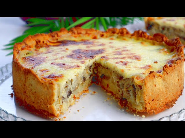 Закусочный пирог с грибами от Вика-Простые Рецепты