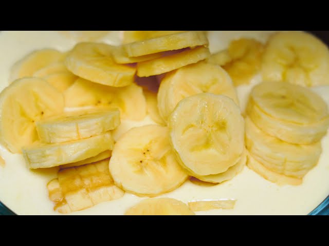 Пирожное с бананом и сгущенным молоком от Кулинарим с Таней