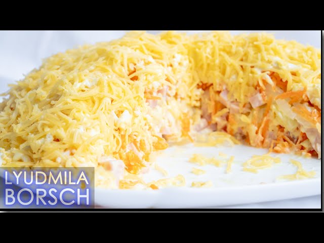 Очень вкусный салат на новогодний стол от Рецепты от Людмилы Борщ