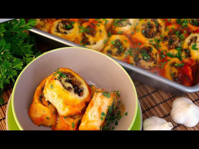 Картофельные рулеты с грибами от Простые рецепты