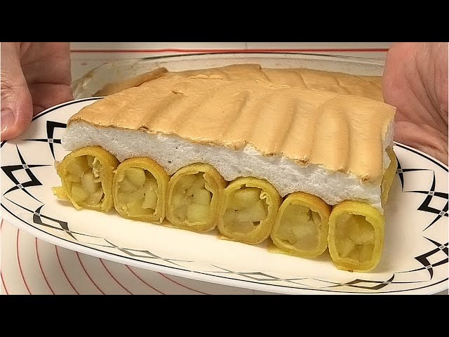 Яблочный пирог с меренгой на молоке от Выпечка и кулинария