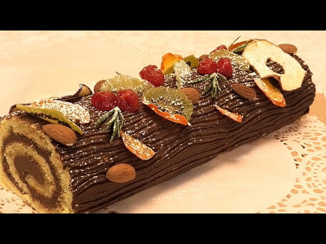 Рулет-торт Рождественское полено от Выпечка и кулинария