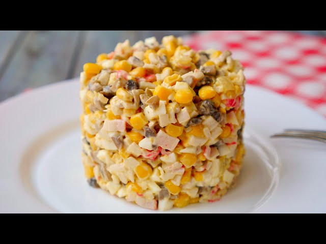 Салат с крабовыми палочками и грибами от Ольга Матвей
