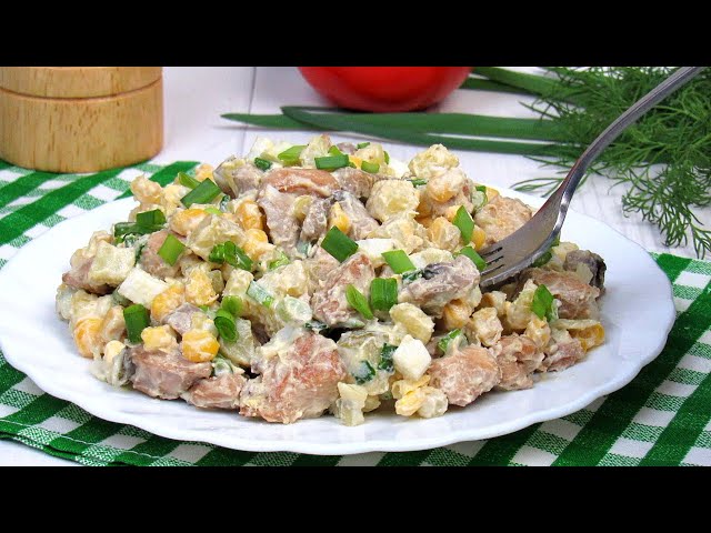 Идеальный салат с курицей и грибами от Вкусные идеи от Натали