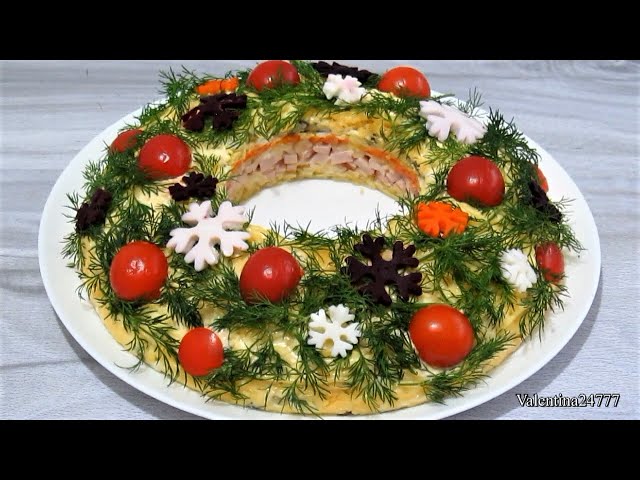 Лучший слоёный салат на Новогодние праздники от Валентина Готовим Вкусно