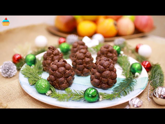 Нежное пирожное Шишки на Новый год от Семейная кухня