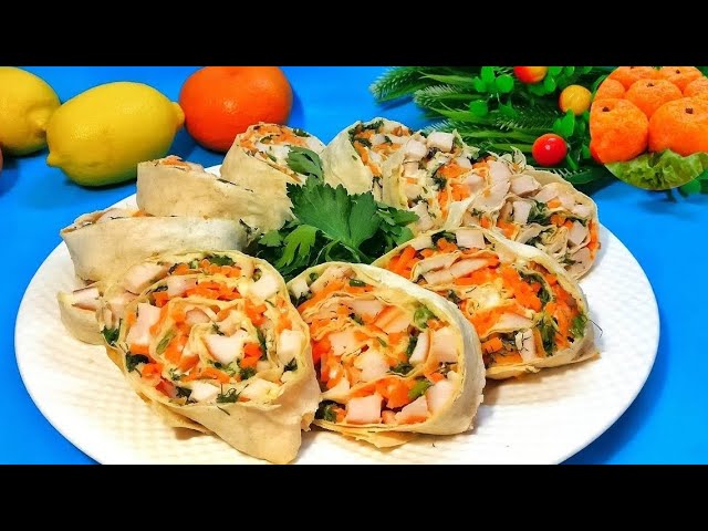 Лаваш с курицей и овощами от Вкусно - Пальчики оближешь