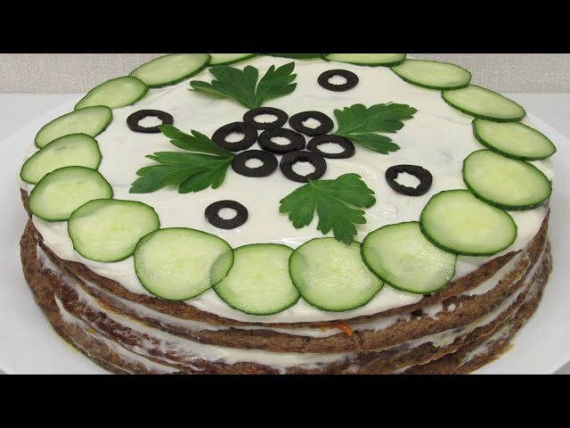 Печёночный торт на новогодний стол от Вкусный уголок