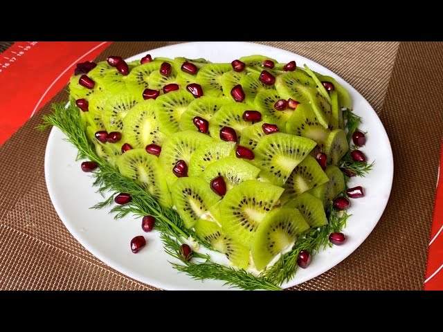 Праздничный салат с курицей, яблоком и киви от Пазанда Замира