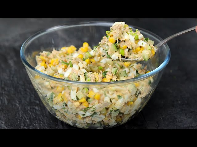 Праздничный салат с тунцом от Вкусные советы