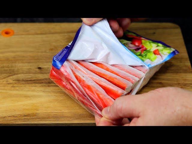 Салат с крабовыми палочками за 5 минут от Вкусные советы