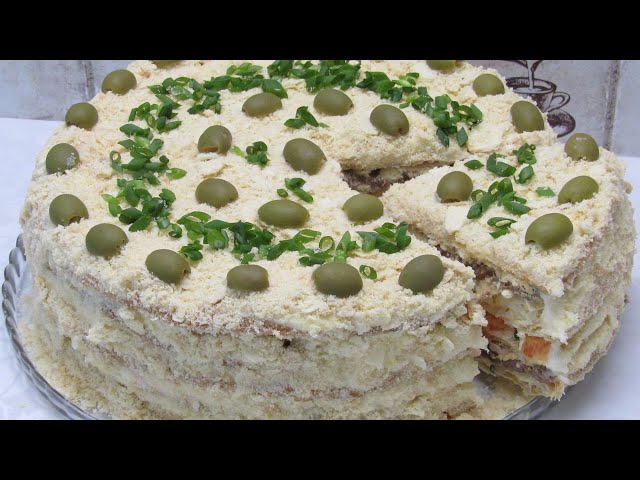 Закусочный торт Наполеон на праздничный стол от Вкусный уголок
