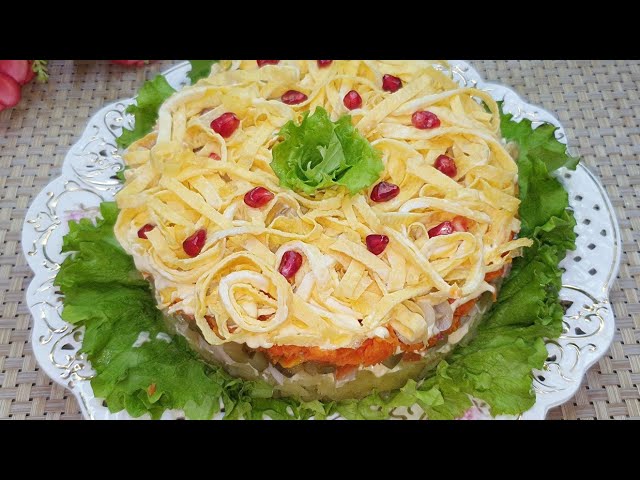 Праздничный салат с индейкой и шампиньонами от ВОСТОЧНАЯ-УЗБЕКСКАЯ КУХНЯ