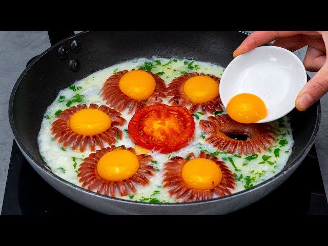 Нарежьте сосиски как настоящий кулинар! 2 рецепта для праздничного завтрака!