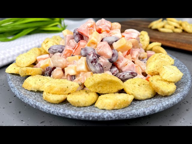 Уж очень вкусный САЛАТ за 2 минуты! Всего 4 простых продукта в составе