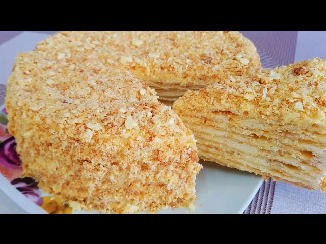 Рецепт потрясающе легкого торта наполеона! ох какая вкуснятина! простой и очень быстрый рецепт!