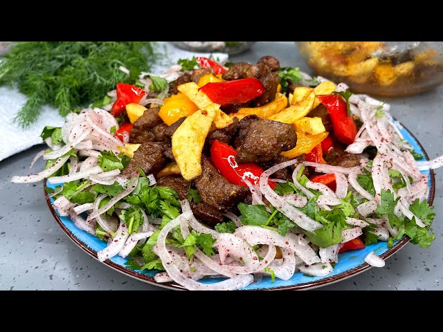 Вкусно, не устоять! Едят даже те, кто печень не любит, начинают с овощей, а съедают всё
