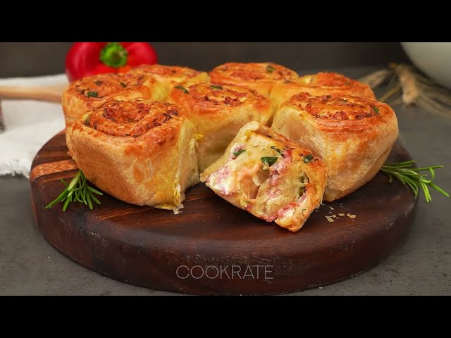 Не могу устоять перед этой вкуснейшей закуской! Рулетики из слоеного теста на любое мероприятие
