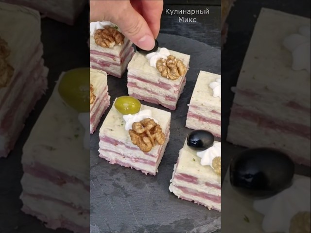 Вместо бутербродов! Как вам идея? Удивите друзей этой обалденной закуской из ветчины!
