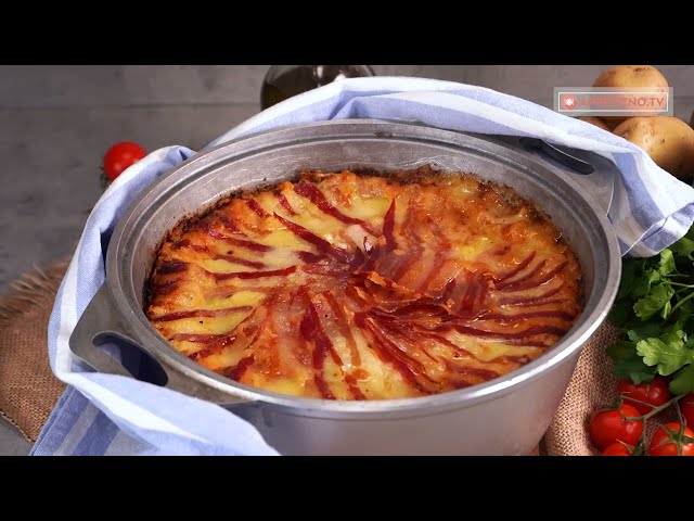 Запеканка в казане! Впервые, так готовлю картошку с беконом - получается идеально!