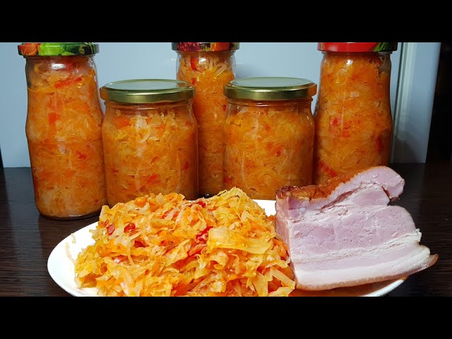 Съедается как семечки!!! Хрустящий салат из капусты на зиму пальчики оближешь
