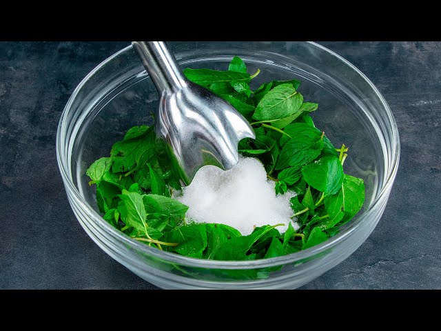 Смешайте мяту с сахаром - десерт, вкуснее чем в ресторане