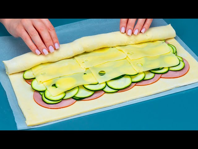 Вы будете готовить это каждый день! Моментальная закуска из слоеного теста и трех легких ингредиентов