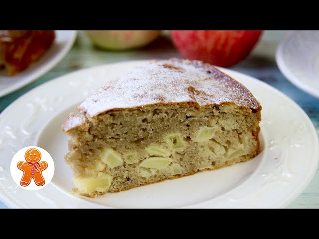 Яблочный пирог на кефире. Быстро и очень вкусно